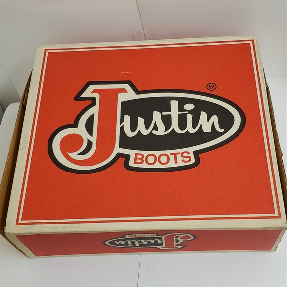 New with tags and box rare vintage real leather Justin boots size 7 D - Picture 12 of 12